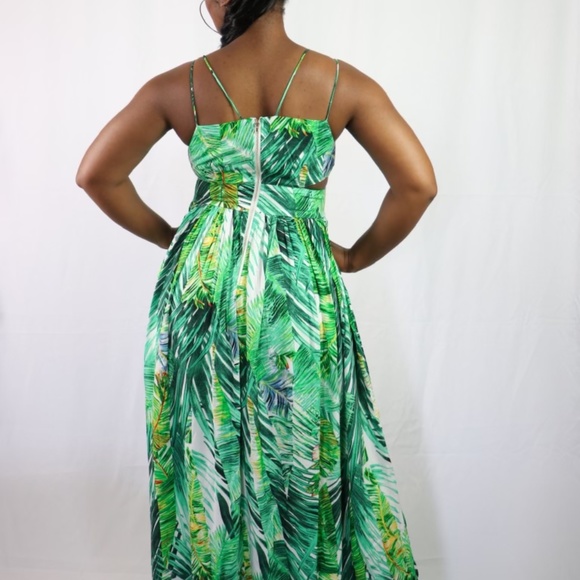 Aloha Green Floral Maxi Dress - Picture 3 of 5